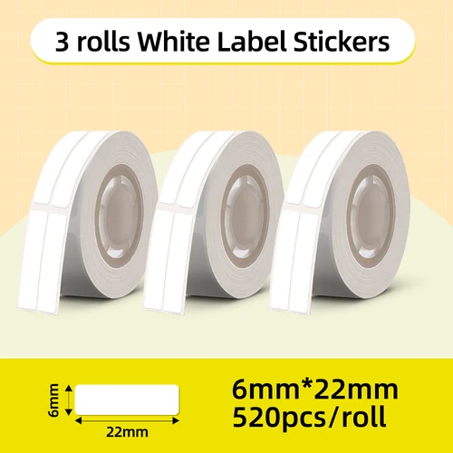 Imagen 1 del producto Etiquetas de papel para impresora Phomemo D30 Q30 Q30S Q31, autoadhesivas cuadradas, 3 rollos de pegatinas, adhesivo a prueba de agua y aceite a prueba de desgarros