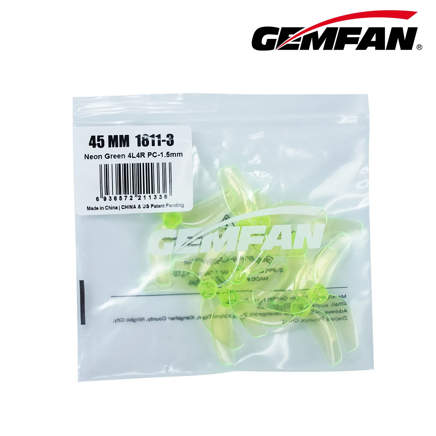 Gemfan 1811 3-Blatt-Propeller (4CW+4CCW) 45mm für Meteor75 Pro FPV Whoop – Detail 14
