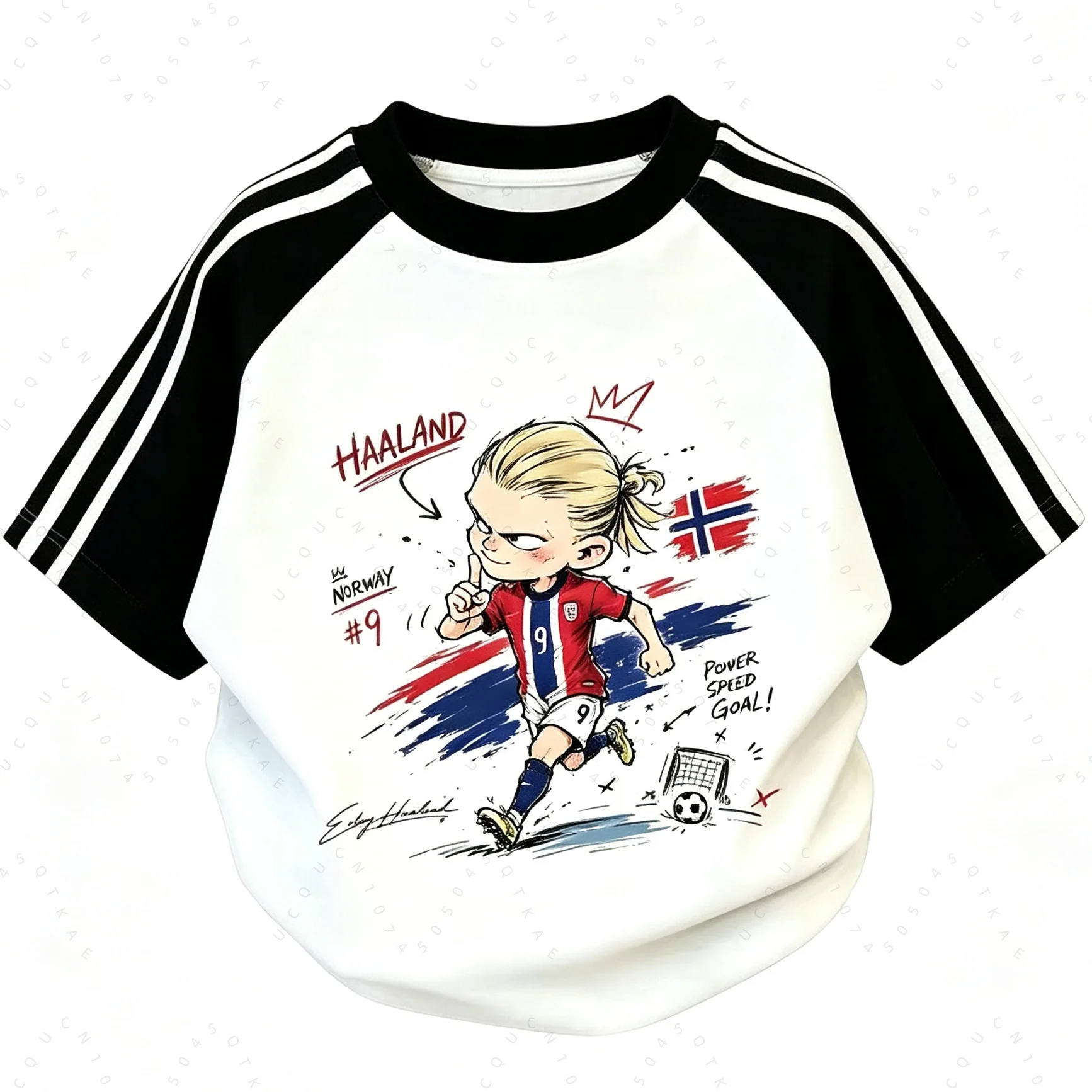 2026 Neues Kinder- und Erwachsenen-T-Shirt mit Cartoon-Fußballspieler-Aufdruck, Top-Tier-Fußballstars, Kurzarm, Fußballfan-Strandtops – Detail 9