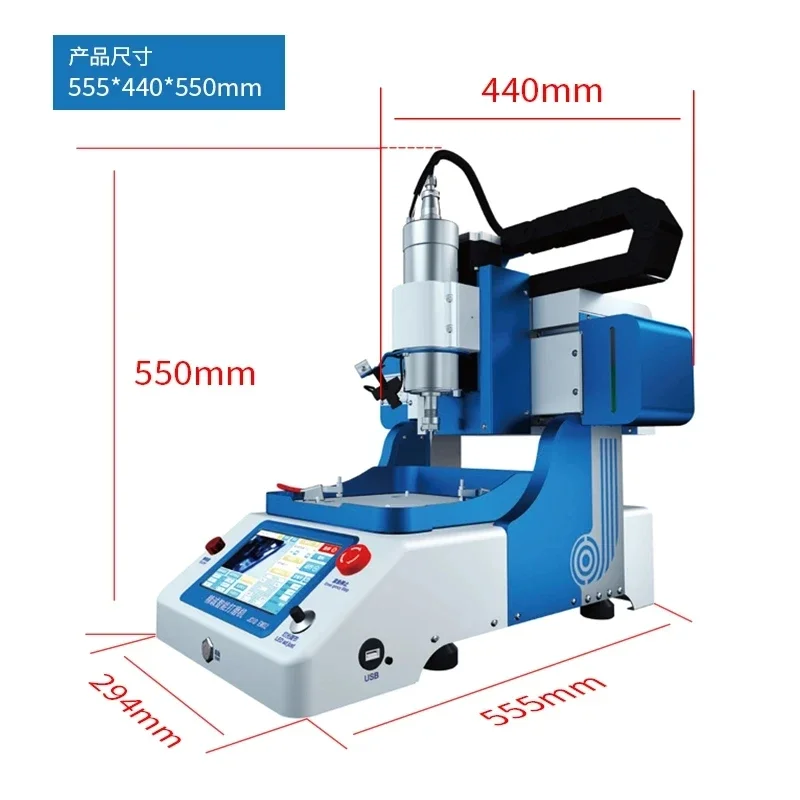 JCID JC EM02 Intelligent CNC Grinding Machine Polisher For Motherboard BGA Rework CPU Screen Touch IC Chip Replacement Repair