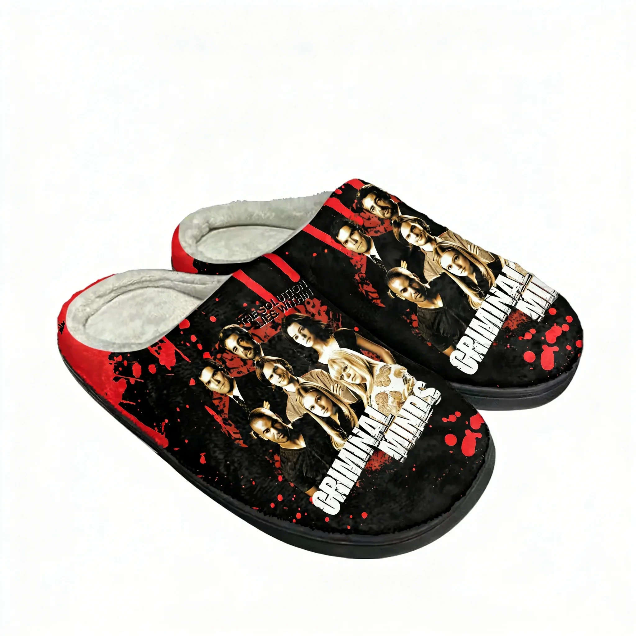 

Теплые плюшевые тапочки Criminal Minds из хлопка для мужчин, женщин, подростков, мальчиков и девочек, высококачественные, для дома, с возможностью индивидуального заказа