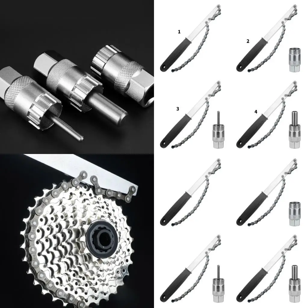 

Y1UC Bicycles Sprocket Remover Road Bike Chain Whip Tool Sprocket Pullers Bike Chain Tool Install Removal Chain Whip Tool