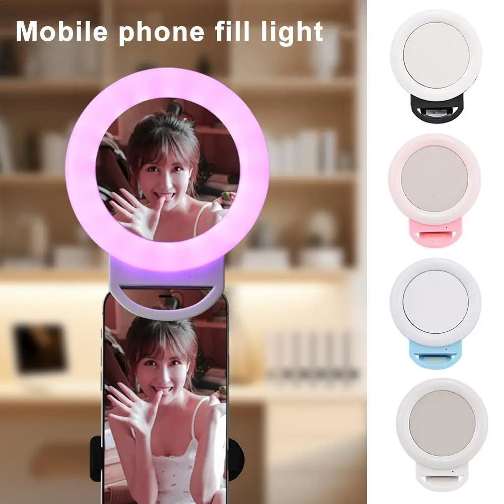 Mobile Phone Fill Light LED Selfie Light Portable Vlogging Photography Video Lights LED Camera Live Fill Lighting