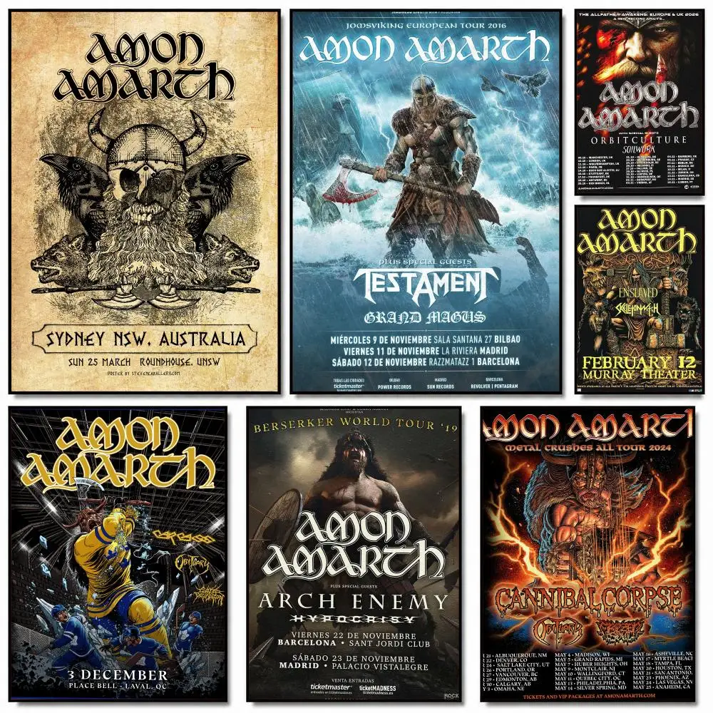 band A-Amon Amarth-H Painting Calligraphy Artwork for Home Bedroom Office Wall Decoration Gift