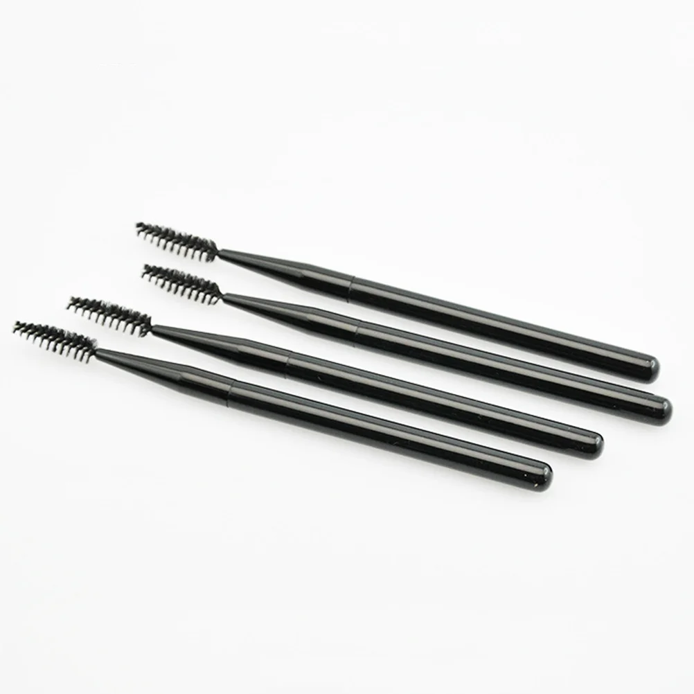 4 Uds. Cepillos para pestañas, micropeines para pestañas para aplicación de cejas y rímel, herramientas de maquillaje de ojos compatibles con viajes con bolsa de almacenamiento