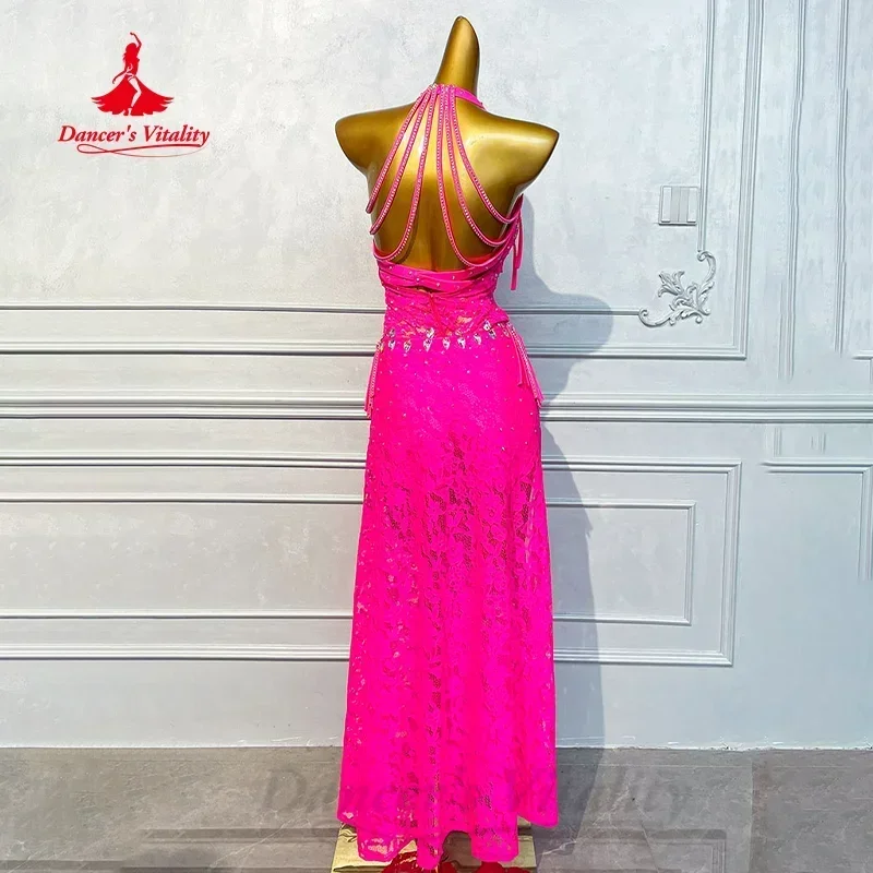 Traje de dança do ventre para mulheres personalizado sexy renda ab pedras borla desempenho roupa oriental dança competição roupas