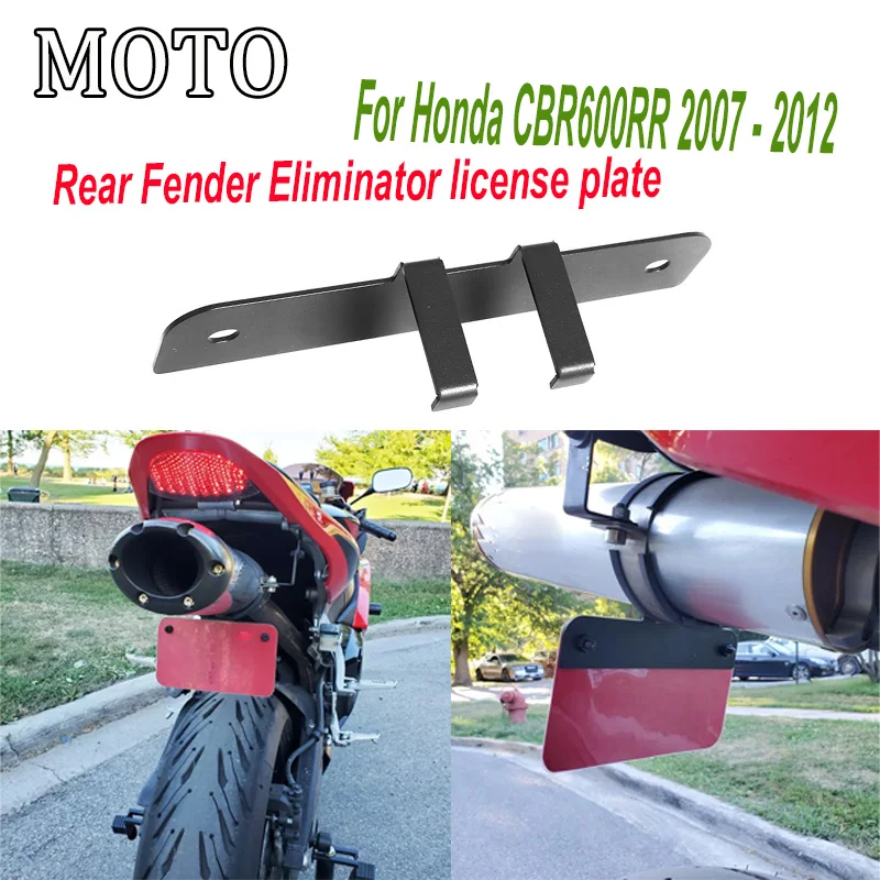 Rear Fender Eliminator license plate registration frame Tail Tidy For Honda CBR600RR 2007 - 2012 for Akrapovic or RS-5 exhaust