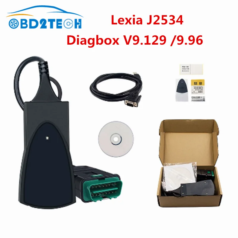 Hot Diagbox V9.129 Tool For Lexia J2534 Auto Code Reader Lexia3 V9.96 For Peugeot For Citroen Lexia Car Diagnostic Tool