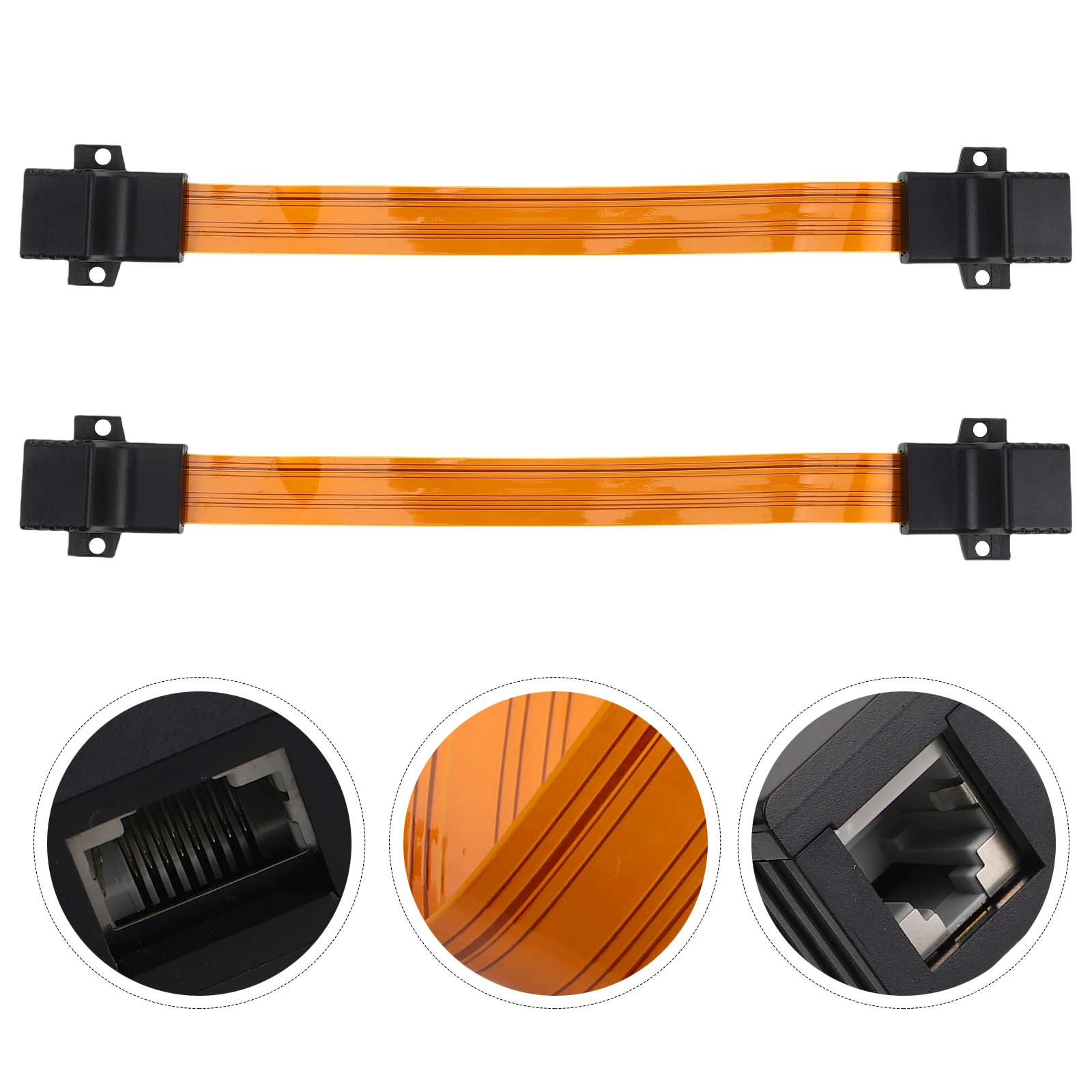 

2pcs Antenna F To Wire Slim Television Extension Door Window Through Wall Penetrating Material Home Office Use Thin Flat