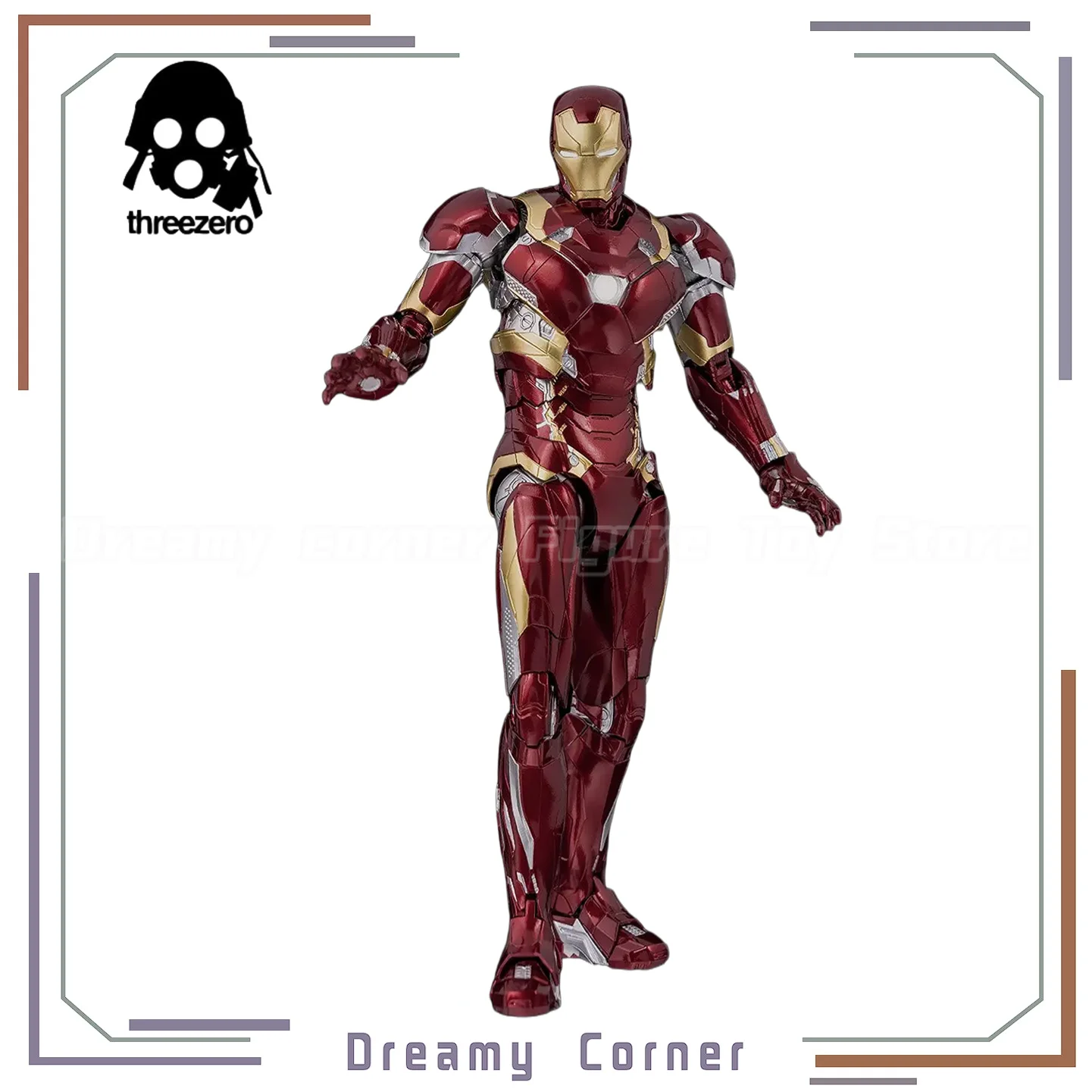 

【In Stock】Threezero DLX Series 3Z0256 CAPTAIN AMERICA: CIVIL WAR IRON MAN MARK XLVI 1/12 Action Figure