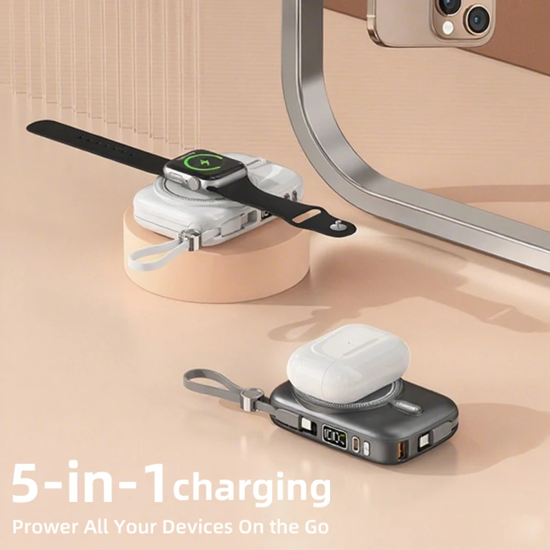 Kiki Shoot Magnetic CCC Certified Power Bank 10000mAh 22.5W Fast Charging Portable Battery For iWatch AirPods iPhone Xiaomi