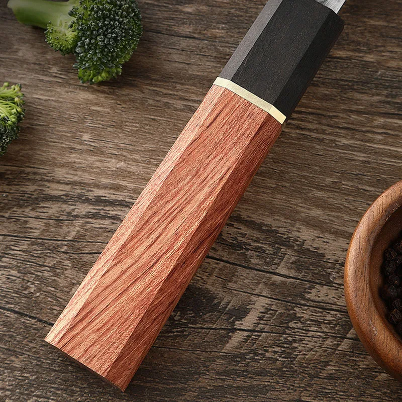 Set di coltelli forgiati per chef da cucina giapponese professionale 5Cr15Mov Coltelli per mannaia da macellaio in acciaio inossidabile per carne di pesce, frutta e verdura