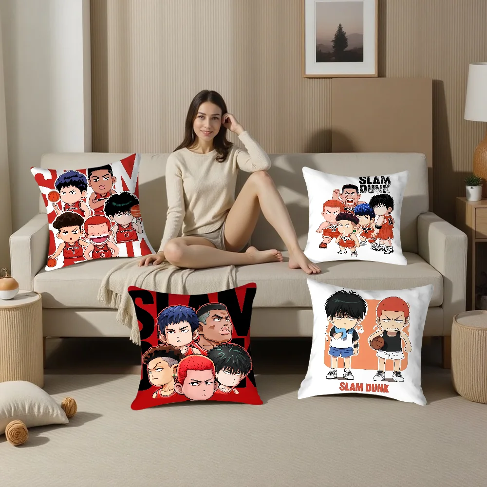 S-Slam D-Dunk Anime Pillow Case Plush Fabric Soft  Pillowcase Double Sided Print   Cushion Cover Throw Pillow Cover