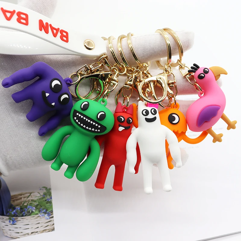 

6 Pcs Garden For Banban Keychain Horror Game Pendant Banban Pulsh Bag Buckle Car Pendant