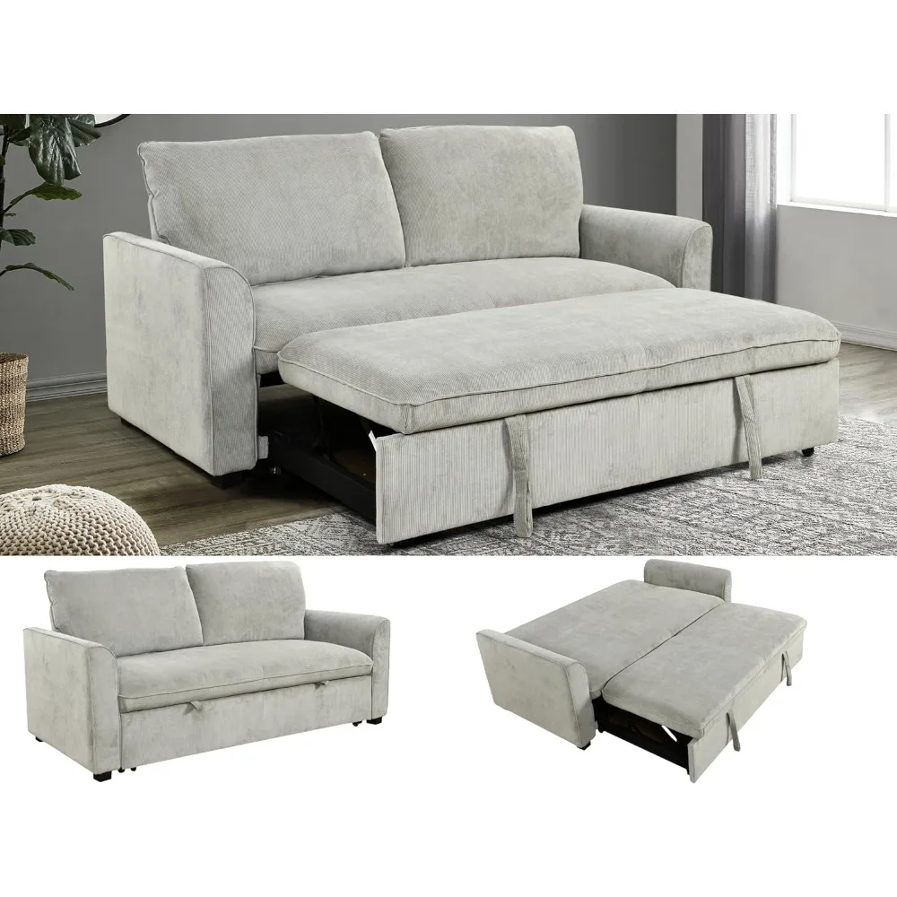 

78'' Queen Size Sleeper Sofa Couch with Pull Out Bed, Comfortable Sofas with Adjustable Backrest, Convertible Futon Loveseat Cou