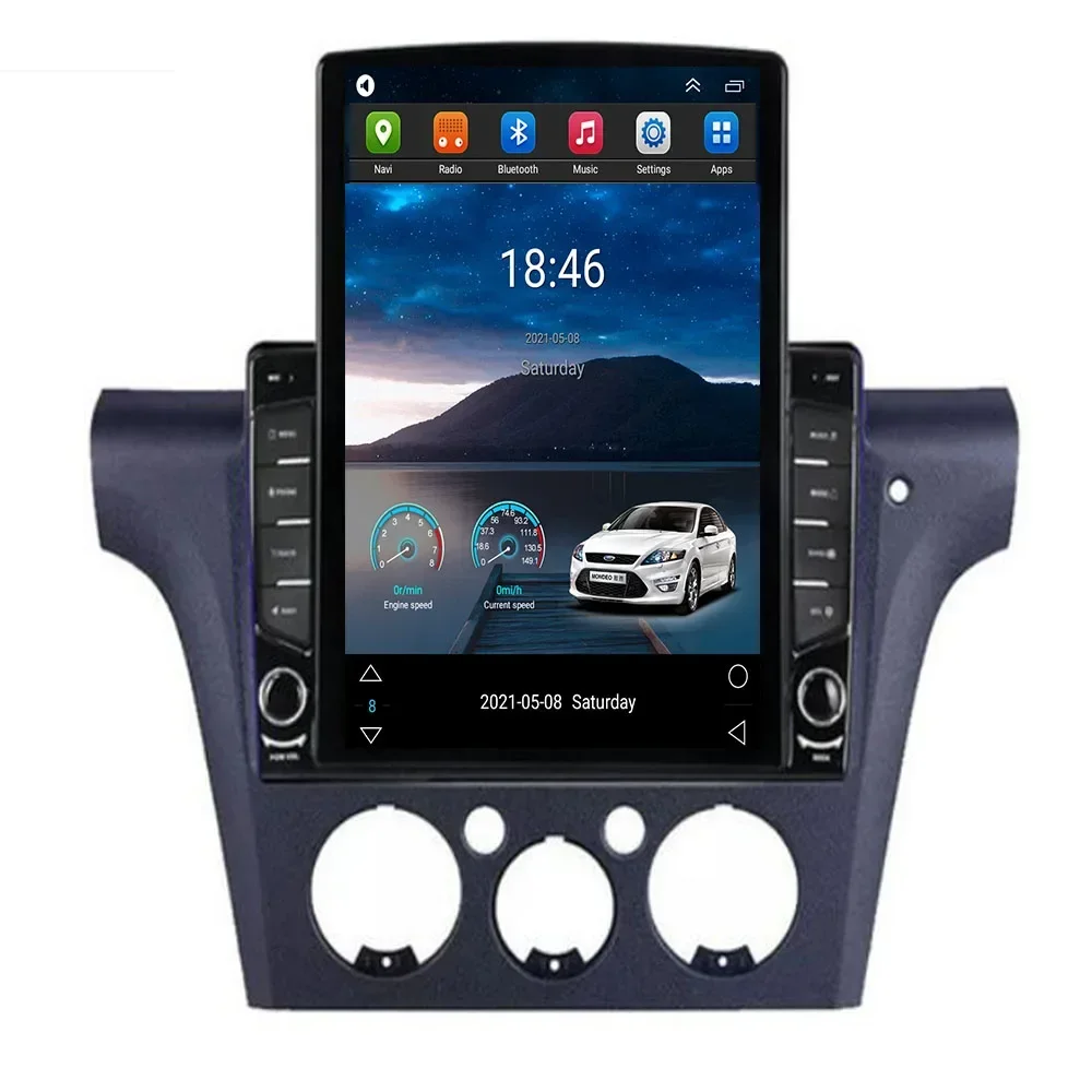 2din android 14.0 rádio do carro para mitsubishi outlander 1 2002 - 2008 rhd multimidia carplay estéreo gps 9.7 "para estilo tesla