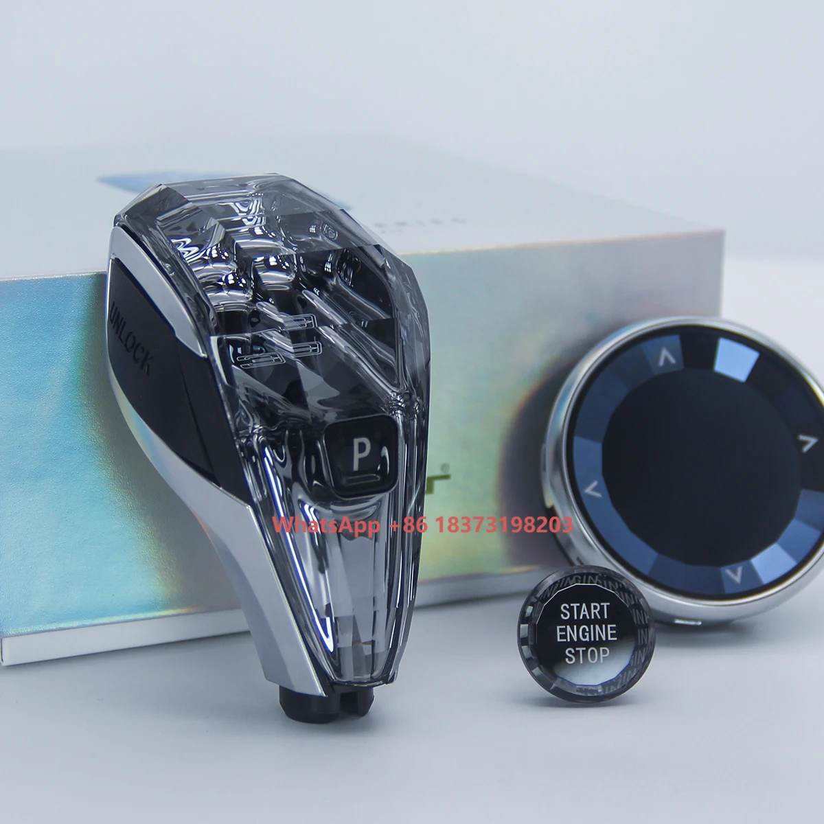 

Crystal 3-piece Set Gear Lever Multimedia Knob Start Button for 3 Series G20 G28 G21 2019-2022 Car Interior Accessories