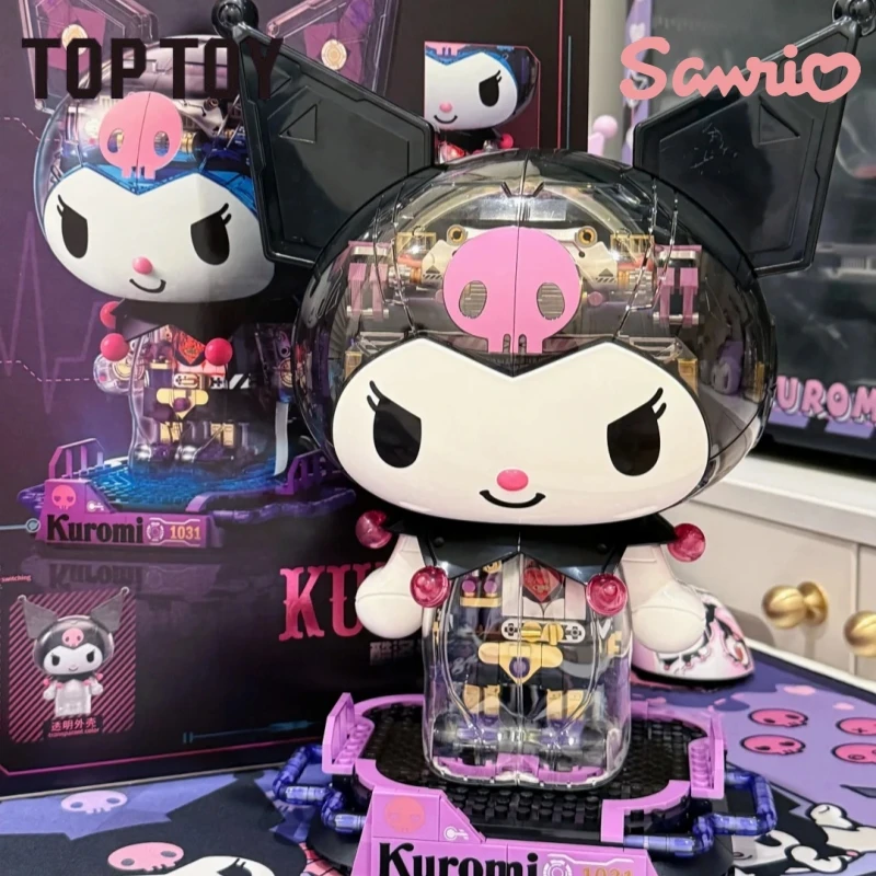 

Sanrio Building Blocks Semi-mechanical Kuromi Cartoon Assembled Educational Toy Model Desktop Ornaments Collection Gifts