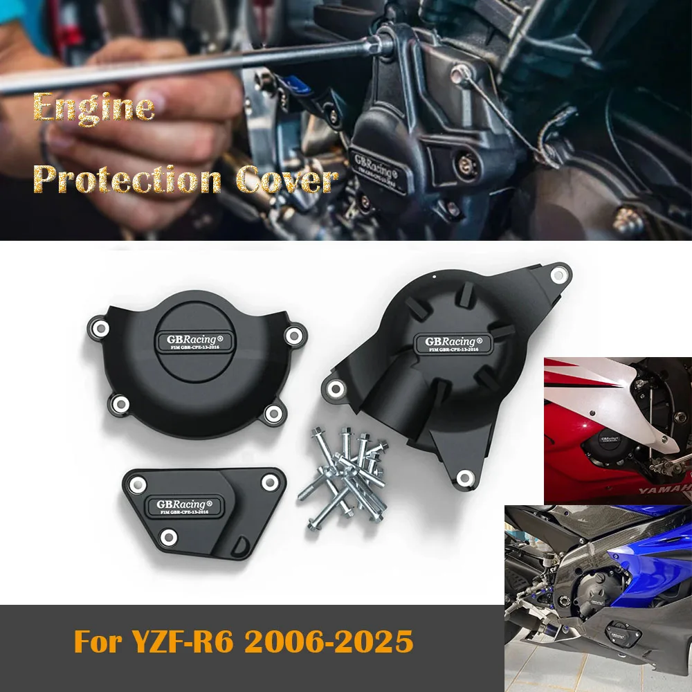 

For YZF-R6 YZF R6 2006-2025 For GBRacing Motorcycle Engine Protect Cover Motorcycle Clutch Pulse Protection Cover Accessories