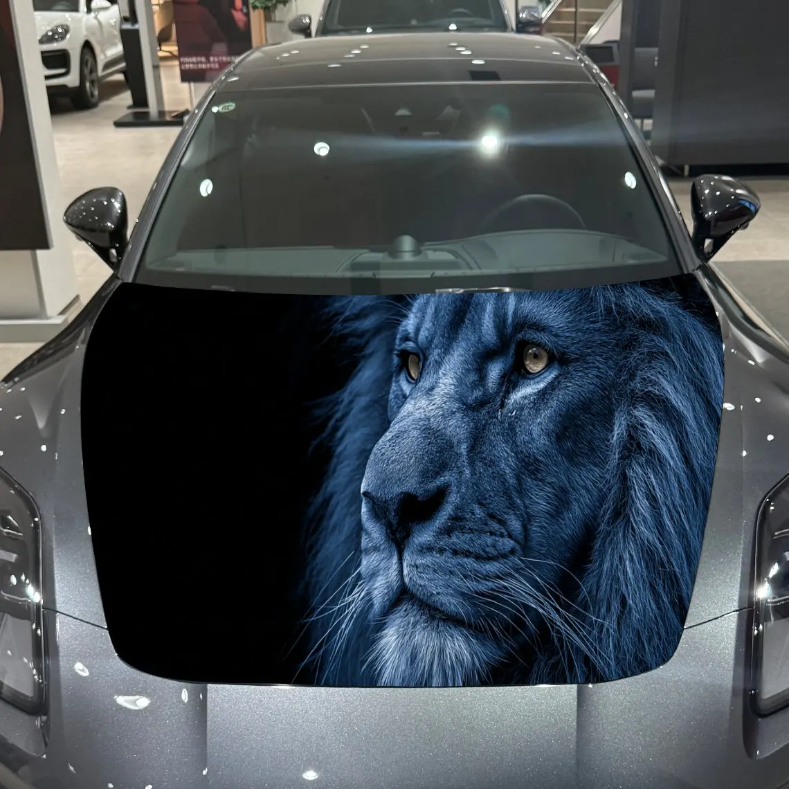 Blue Lion Intense Visual Wonder PVC Car Hood Wraps, Self-Adhesive Waterproof Car Bonnet Decal Sticker, Car Decoration Protection