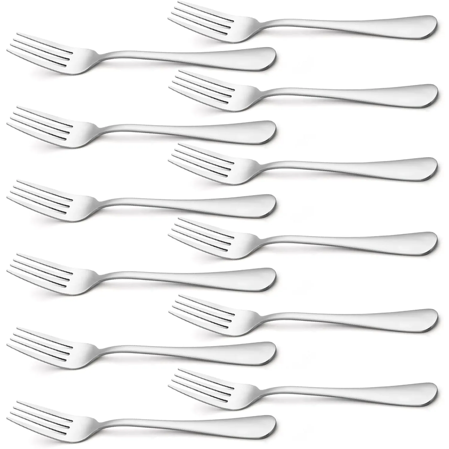 Silverware, Dinner Fork 8 Inches, Forks Premium Food Grade Stainless Steel Forks Home Kitchen Party Restaurant, Dishwasher Safe