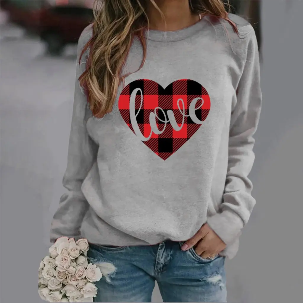 Sweat-shirt à col rond pour femmes, mode européenne et américaine, Station indépendante, nouveau produit pour la vente de la saint-valentin