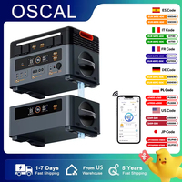 Oscal 2400W Portable Power Station 1872wh LiFePO4 Battery 16 Outputs Power Bank Battery Pack Fast Charging App Control LED Light