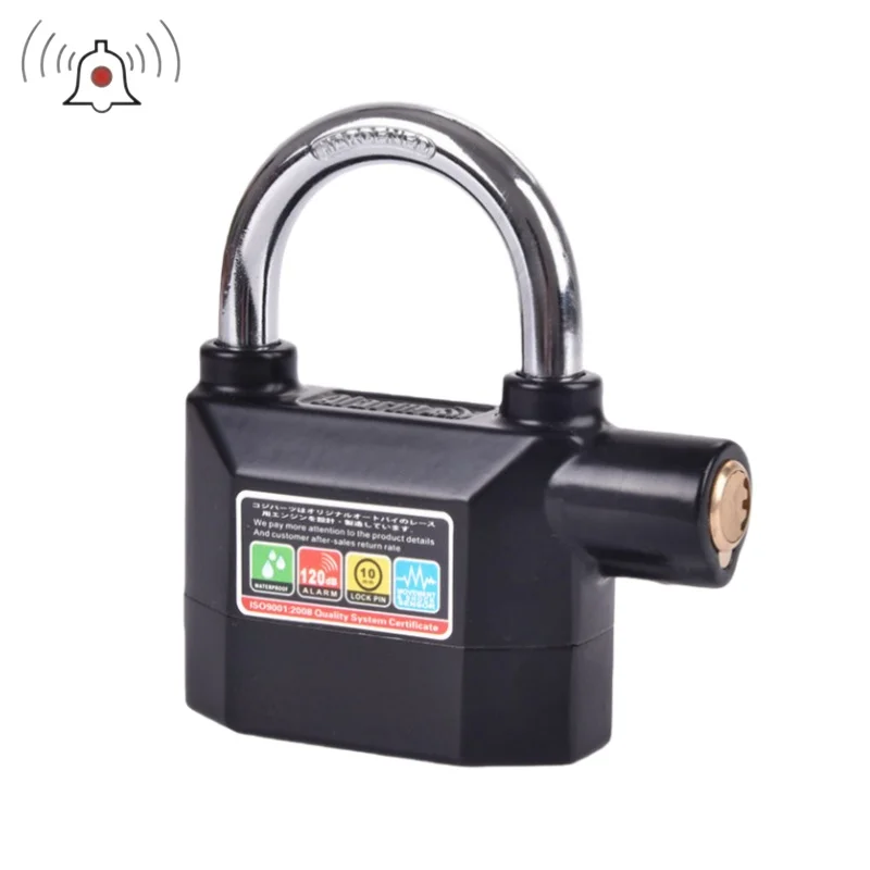 

Универсальный противоугонный замок 120 дБ, сирена, сигнализация, полный медный сердечник, замок из цинкового сплава, уличная безопасность, водонепроницаемый для велосипеда, мото
