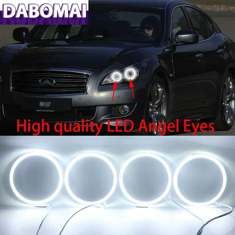 

Для Infiniti M(Y51) M25L M35hL M35 M37 M56 Q70 Супер яркий белый цвет 3528 SMD Led Angel Eyes Комплект дневных ходовых огней DRL