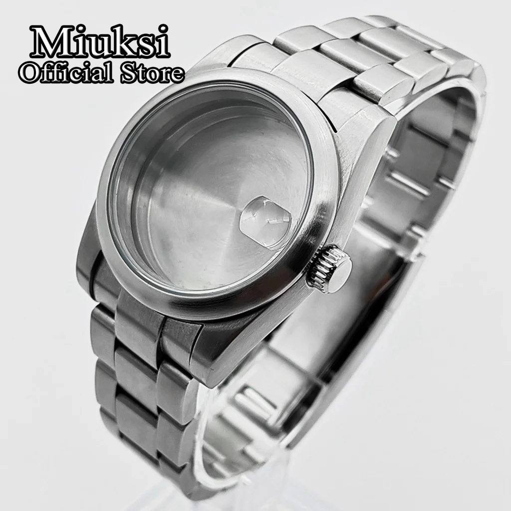 Miuksi 36mm/40mm Gebürstetes Uhrengehäuse Saphirglas Passend für NH35 NH36 ETA2824 2836 Miyota 8205 8215 PT5000 Mingzhu DG2813 Uhrwerk – Detail 3