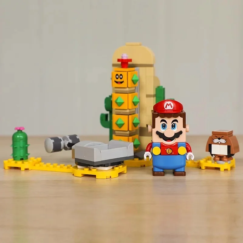 Décennie s de construction Super Mario Bros Desert Pokey, mini figurine d\'action, jouets compatibles, 6 000 ensembles, 71363