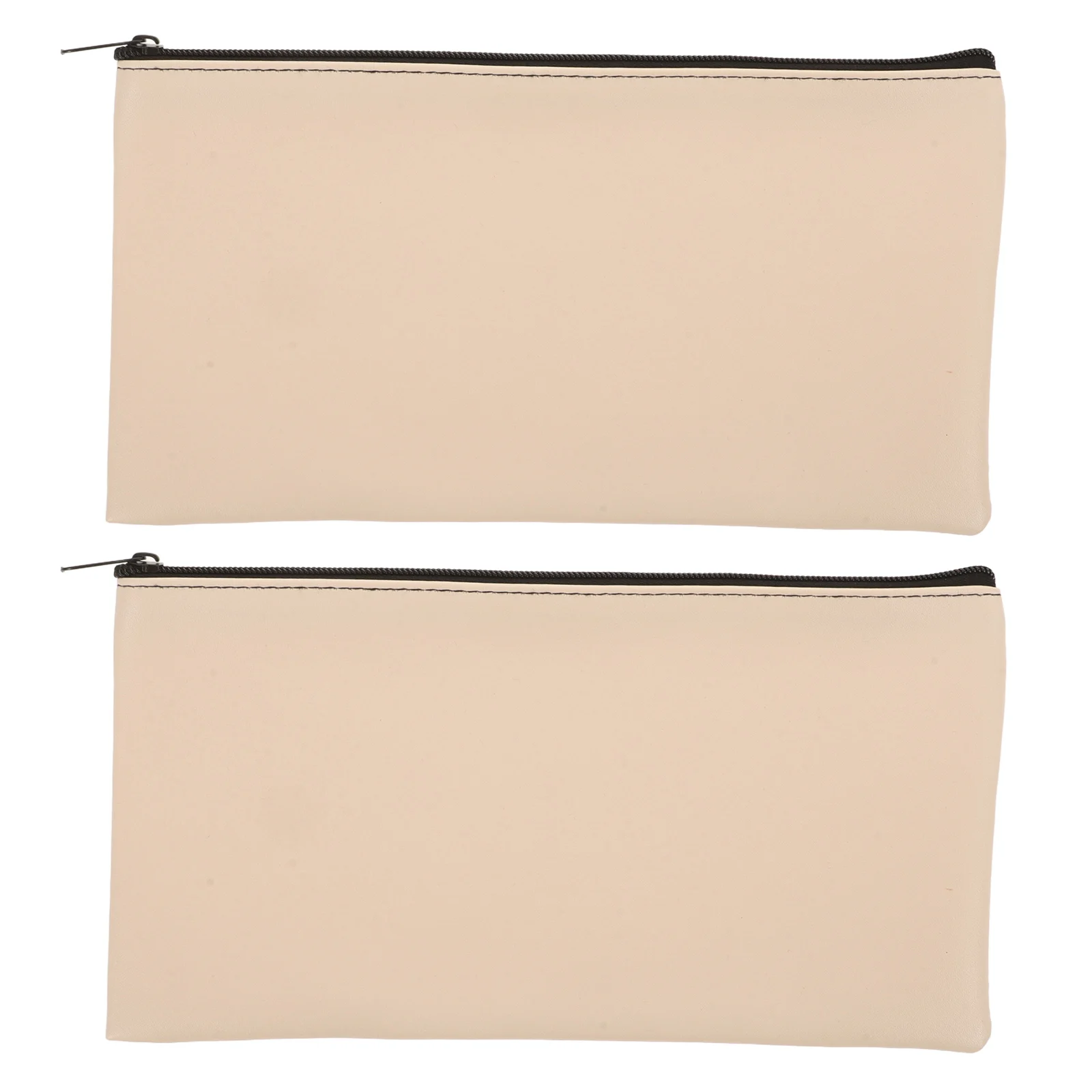 

2Pcs Lottery Ticket Holders Zipper Money Pouches PU Bill Organizer Cash Receipt Wallet for Teachers Bankers Students