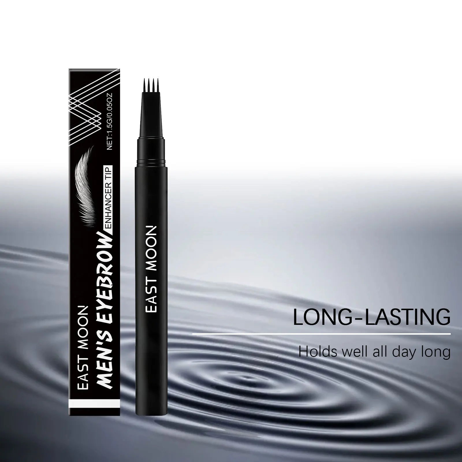 イーストムーンメンズアイブロウペンキット、初心者向け、長持ち防水、汗に強い、簡単塗布、プロ仕様メイク、ナチュラルアイブロウペンシル