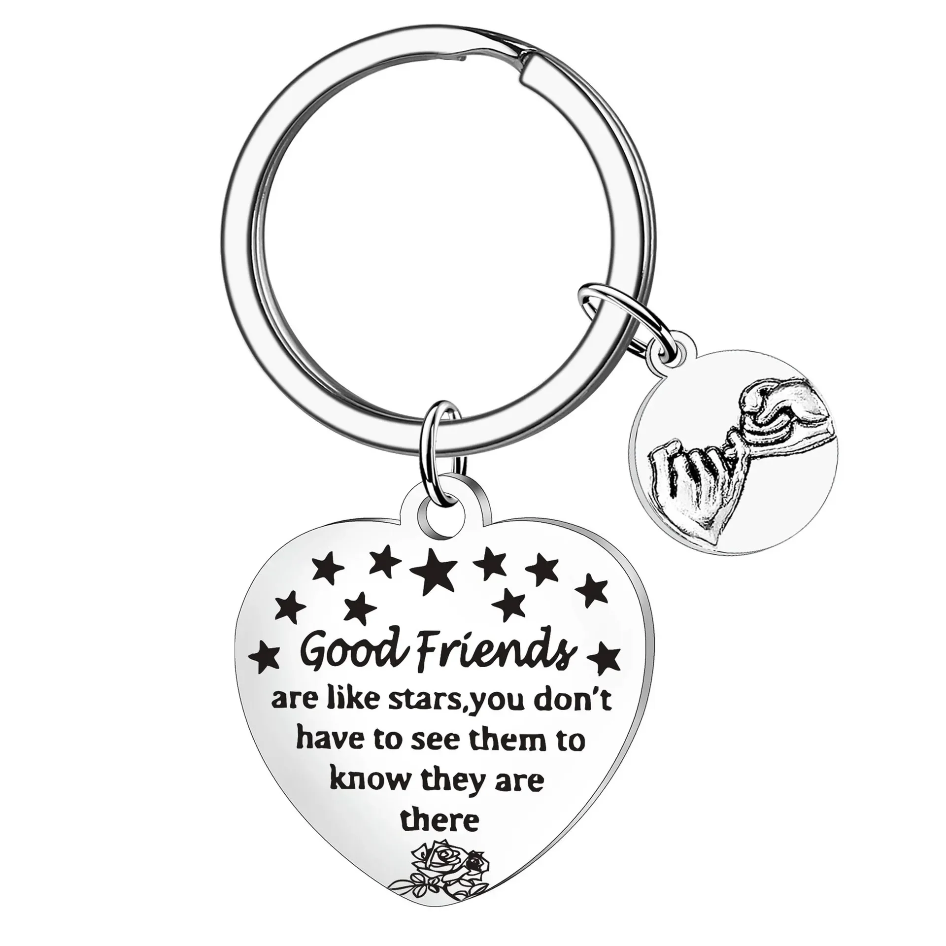 Charm Friendship Gifts Keychain pendant Good Friends are Like Stars Friendship key chain Best Friend BFF Birthday Gift