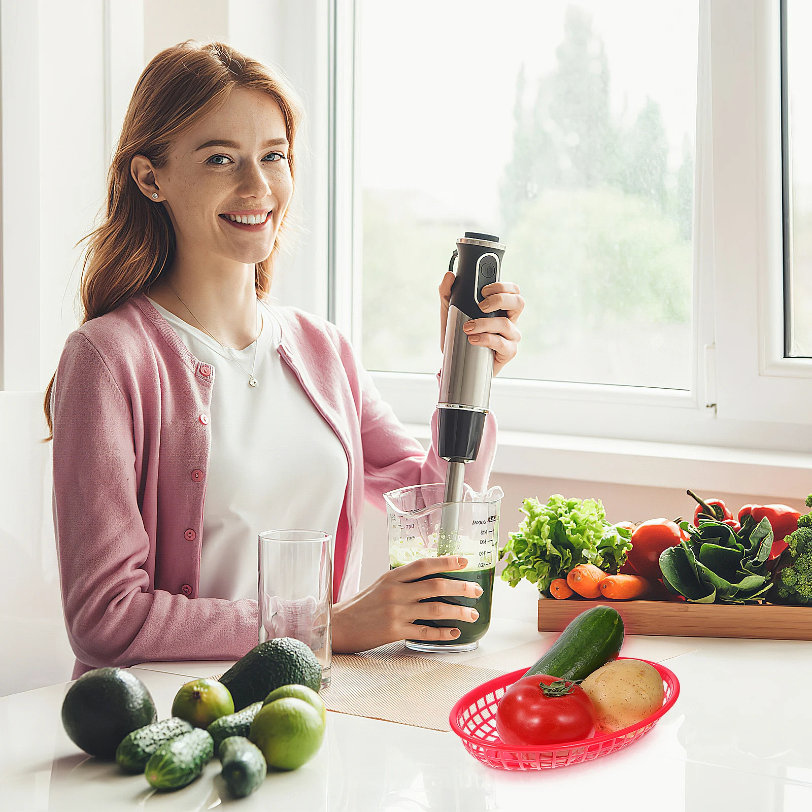 

32Pcs Fruit Storage Basket Hollow Plastic Storage Basket for Home Store Desktop Candies Fruits Organizer