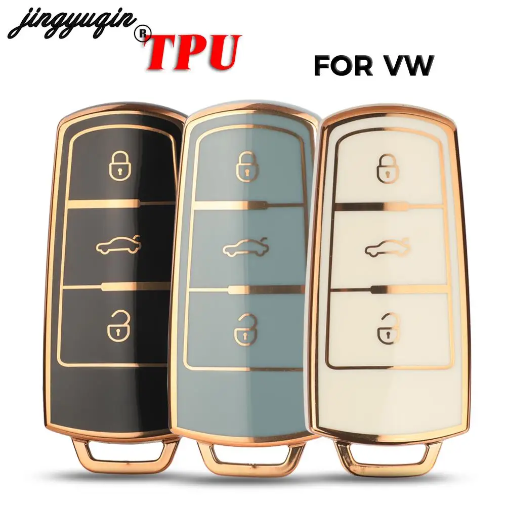 jingyuqin TPU Car Key Case Cover for VW/Volkswagen CC Passat B6 B7 Passat 3C CC Maogotan R36 B5 B7L Protector Auto Accessories