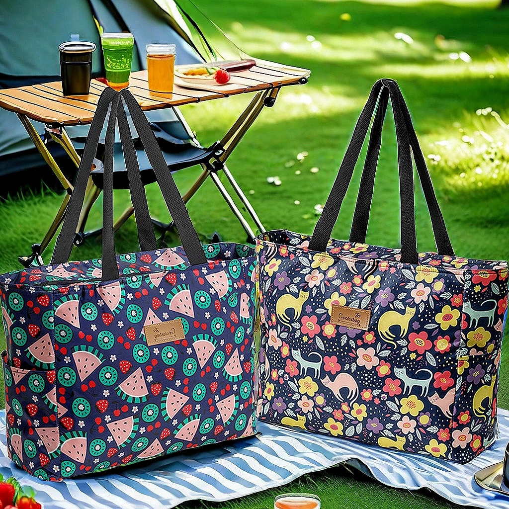 Outdoor Thermal Picnic Bags Large Capacity Storage Pouch New Camp Handbag Portable Shoulder Bags Ice Bag Kitchen Keep Fresh Box