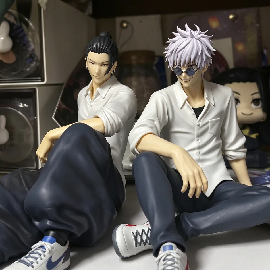 Jujutsu Kaisen Yumemirize Sitting Figure, Set of 2 Satoru Gojo & Geto Suguru Anime Statue Desktop Collectible Ornament Toy Gift