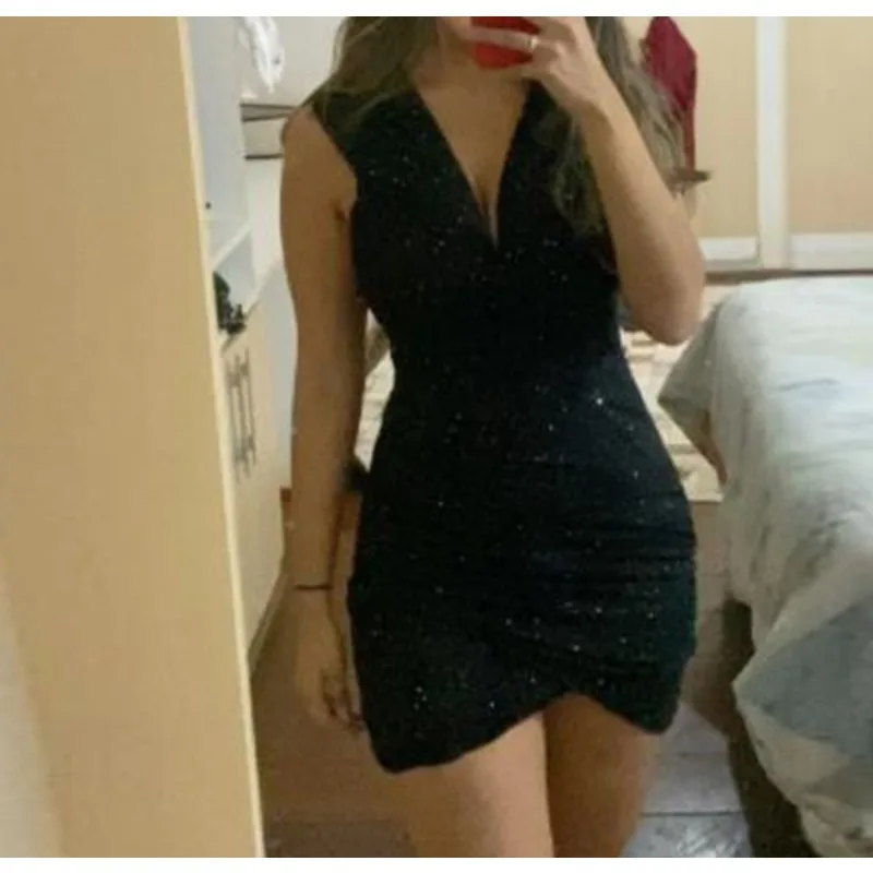 브이넥 원숄더 드레스, 패션 하이엔드 셀럽 파티, 핫걸 힙허깅 스커트