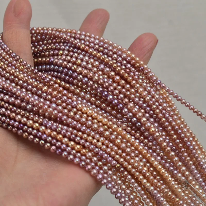 

Новые нити пресноводного жемчуга, 39-40 см, 3-4 мм, круглой формы, для изготовления ювелирных изделий, DIY, женские ожерелья, браслеты, аксессуары