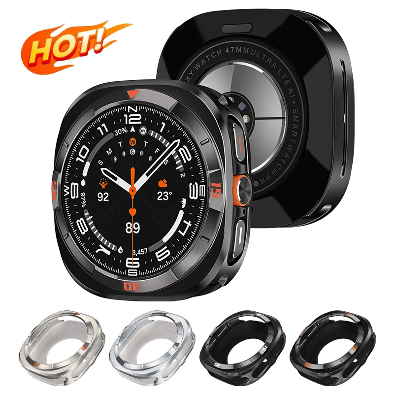 

Металлический + ПК-бампер для Samsung Galaxy Ultra Watch Ultra 2025 Защитный чехол для Samsung Galaxy Watch Ultra 47 мм Чехол для часов