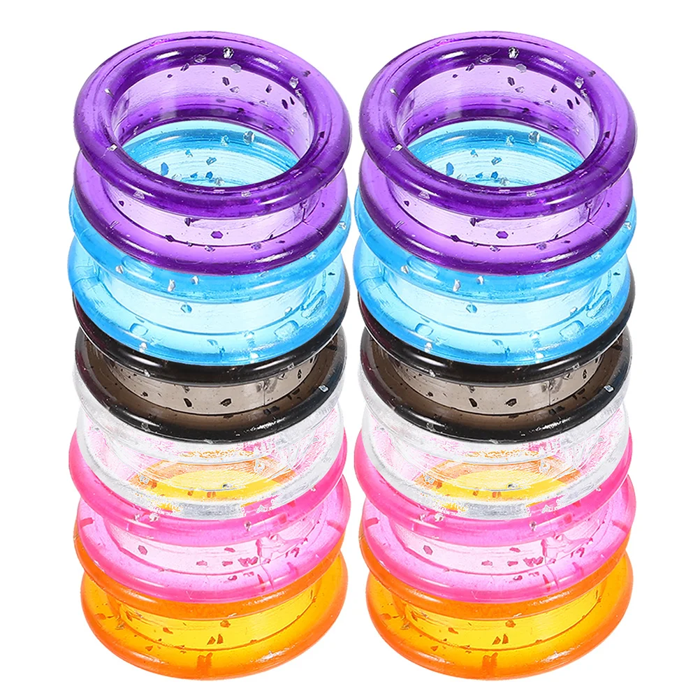 

18Pcs Colorful Silicone Finger Rings Soft Scissors Thumb Inserts Grips for Barbers Hairdressers Pet Grooming Scissors Protector