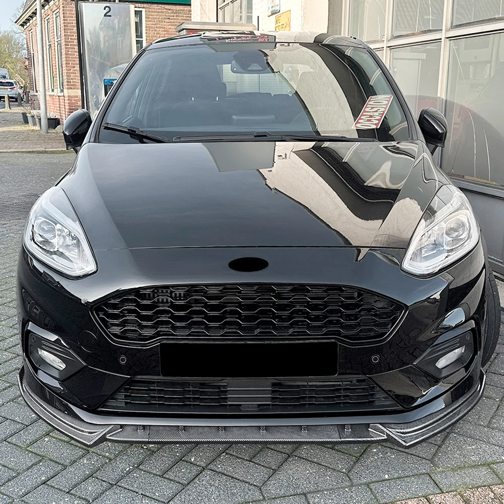 

Для Ford Fiesta MK8 ST ST-line 2017-2021 передний бампер спойлер для губ диффузор сплиттер внешняя отделка защита тюнинг глянцевый черный