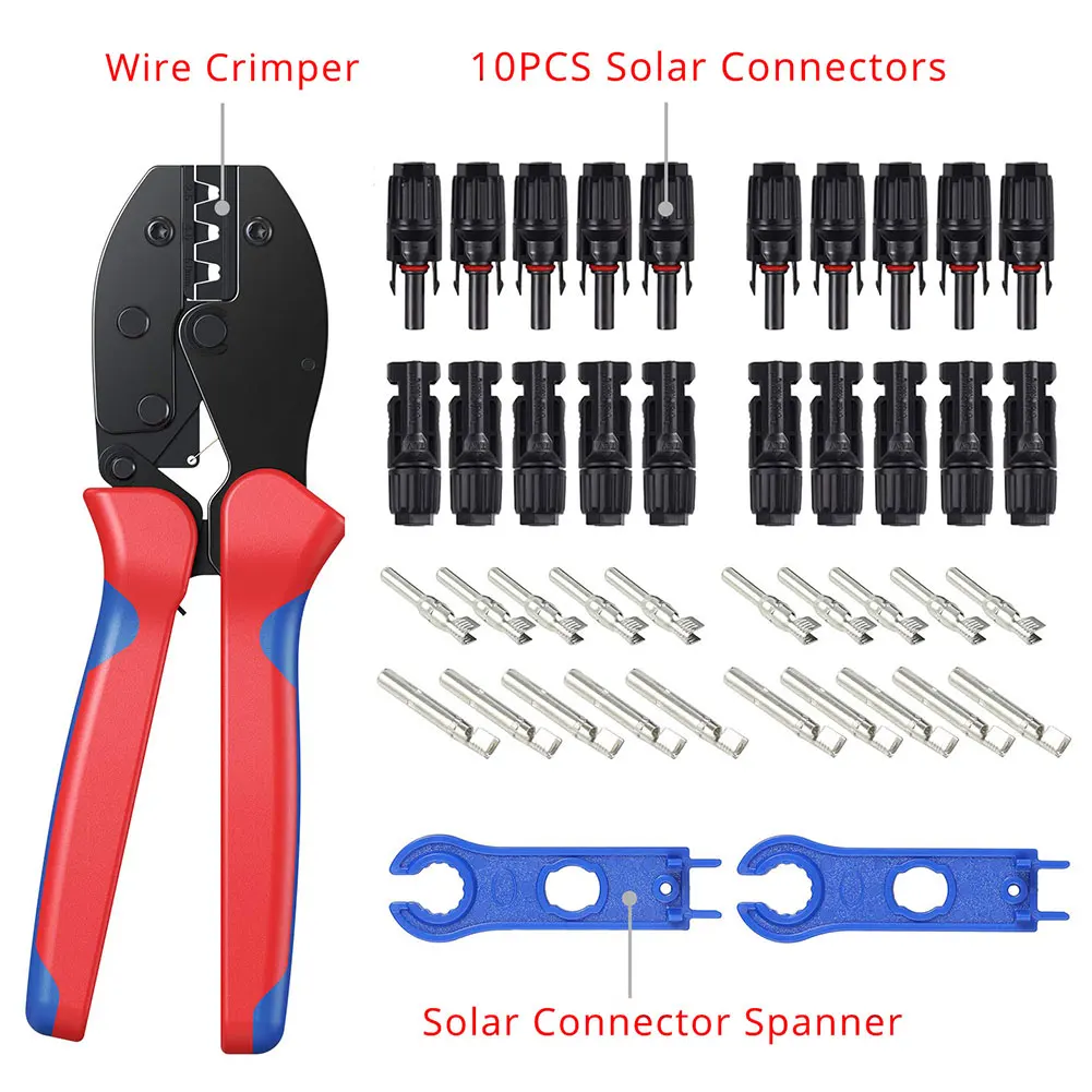 Free shipping 10/20/50 Pairs Solar Connectors 1000V 30A Solar Panel Branch PV Connectors Connect solar Tool Crimping pliers