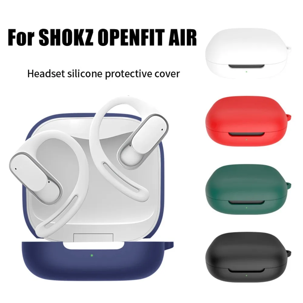 Dustproof Silicone Case New Anti-fall Soild Color Earbuds Sleeve Washable Buds Cover for SHOKZ OPENFIT AIR Home/Travel