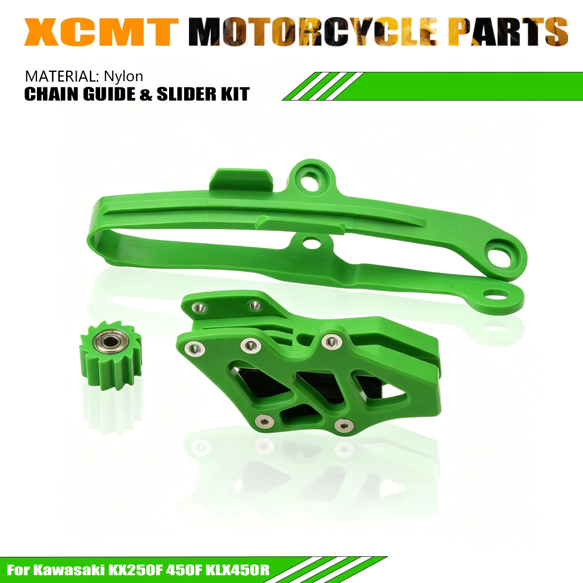 

Off-Road Motorcycle Nylon Swingarm Slider Kit Chain Guide For Kawasaki KX250F 450F 2009-2018 2020 KLX450R 2011-2014