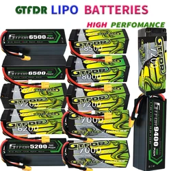 GTFDR 4S 14.8V 15.2V 5200mah 6200mah 6500mah 7000mah 7200mah 8000mah 8500mah 9400mah 5MM proiettile per RC Car Buggy Truck Truggy