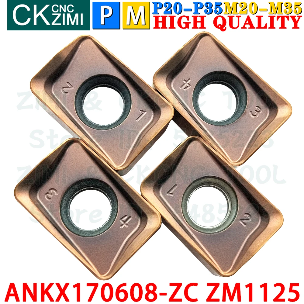 

ANKX170608-ZC ZM1125 ANKX 170608 ZC ZM1125 Твердосплавная пластина Фрезерная пластина для уступа Инструмент ANKX1706 ANKX Токарный механический станок с ЧПУ со сменными пластинами Режущие инструменты