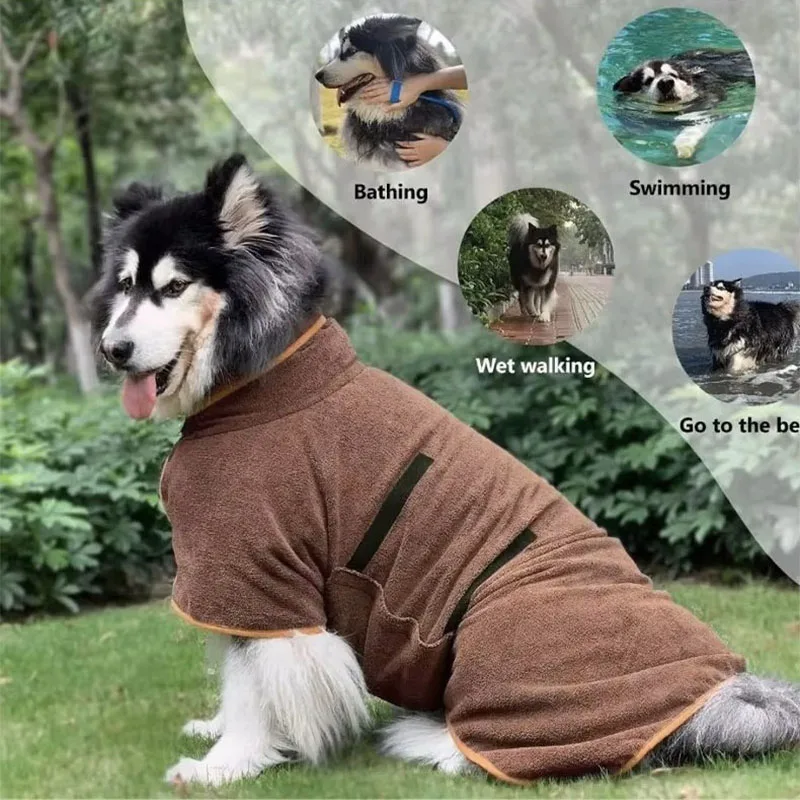 Saugfähiges Hundehandtuch, Hundehandtuch, Bademantel, Haustier-Welpenhandtuch GWMJ01