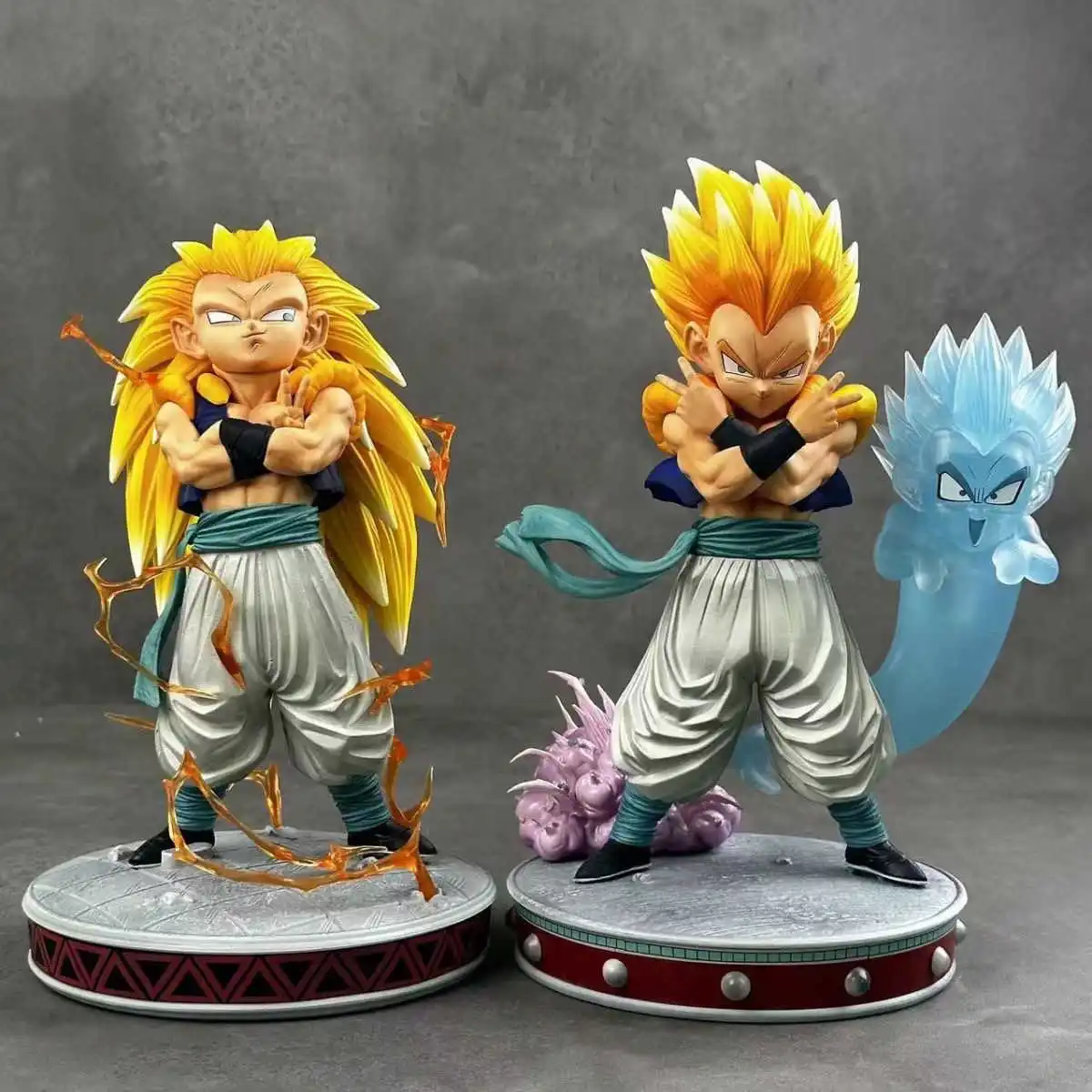 Dragon Ball Z Super Saiyan Gotenks Anime Figurine Ghost Squad Model Garage Kit Statue Doll Decoration Children Toys Gift